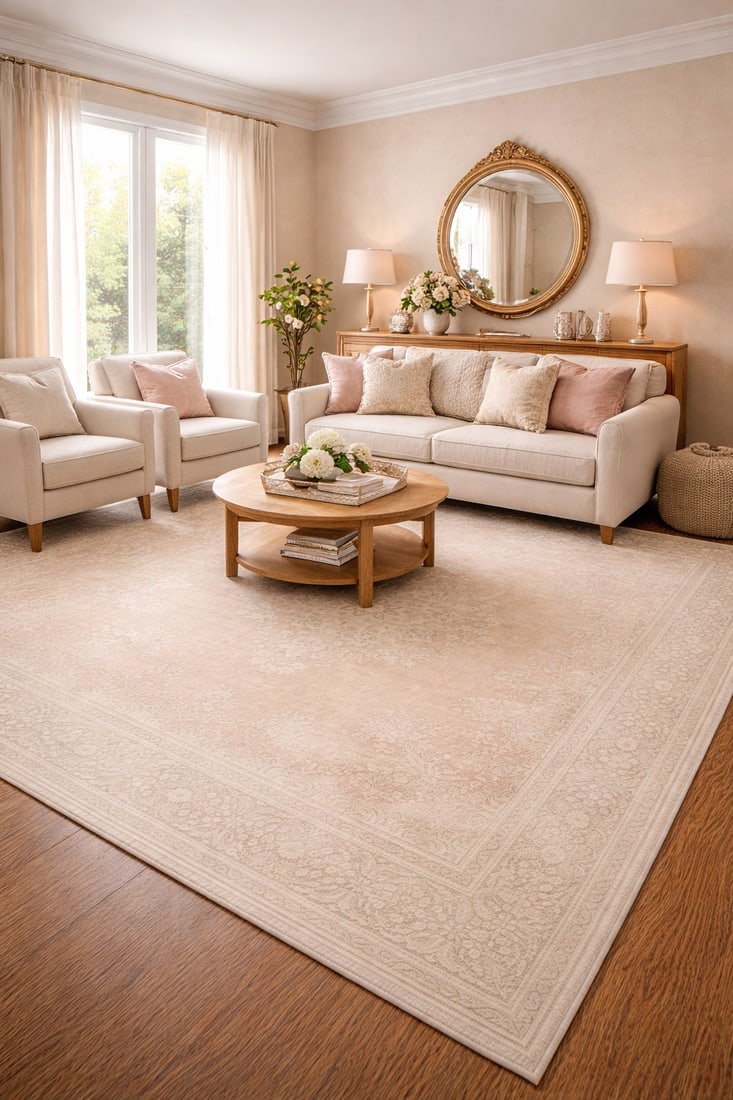 Antique Muted Orange Floral 10X13 Kerman Persian Rug - 2