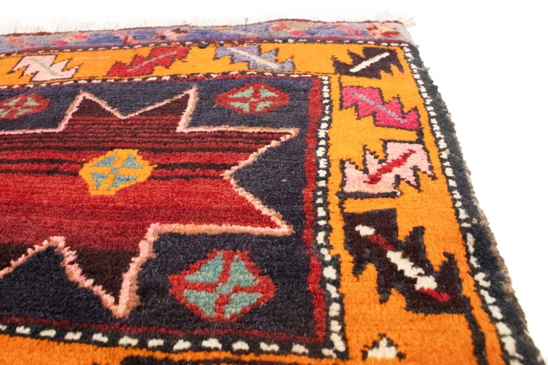 Vintage Geometric Tribal 1'8X1'8 Heriz Persian Square Rug - 9