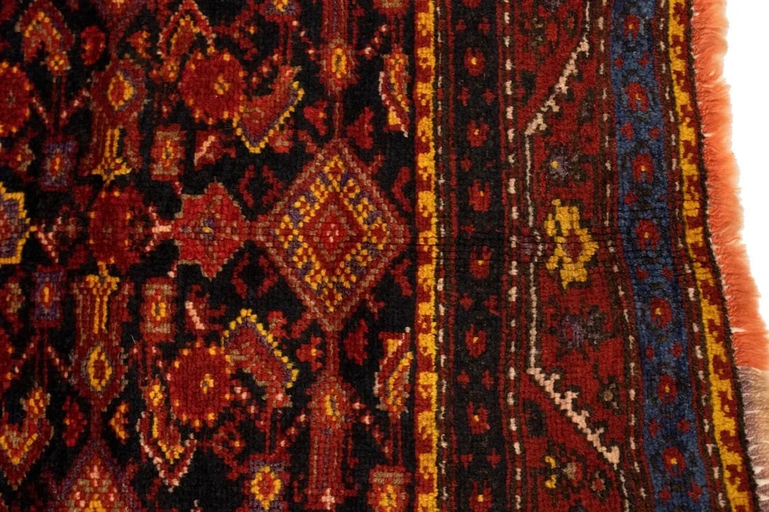 Semi Antique Red Tribal 4X7 Shirvan Persian Rug - 10