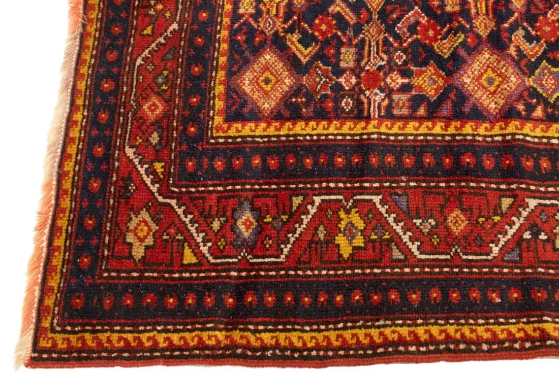 Semi Antique Red Tribal 4X7 Shirvan Persian Rug - 12