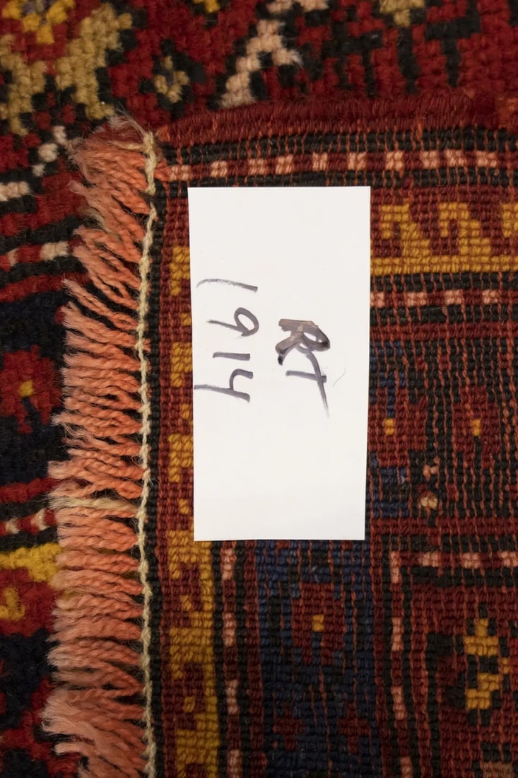 Semi Antique Red Tribal 4X7 Shirvan Persian Rug - 19