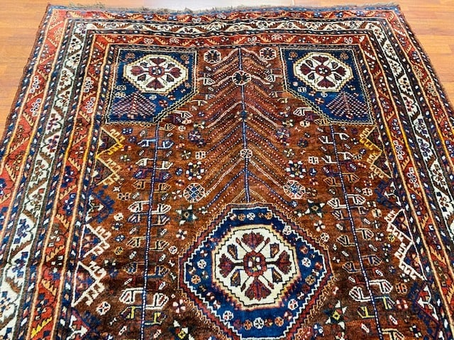 Antique Persian Shiraz Rug-962 - 4