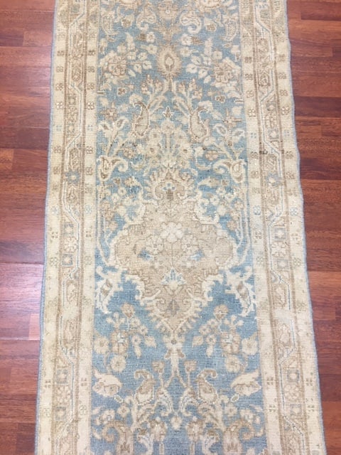 Antique Persian Mashad Runner-4685 - 2