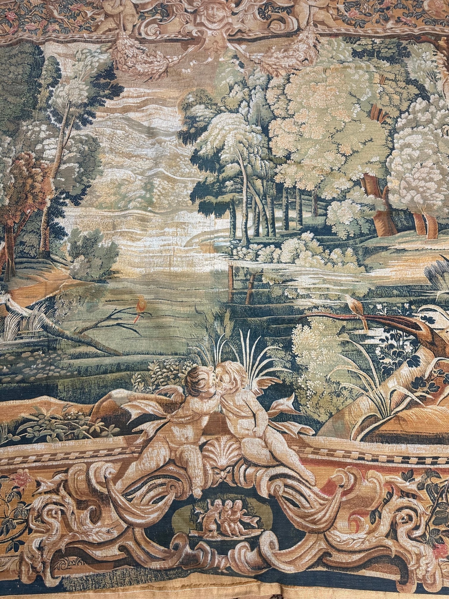 Vintage French Tapestry Stunning Pictorial Wall Decor Tapestry 6.6x9.2 ft. - 12