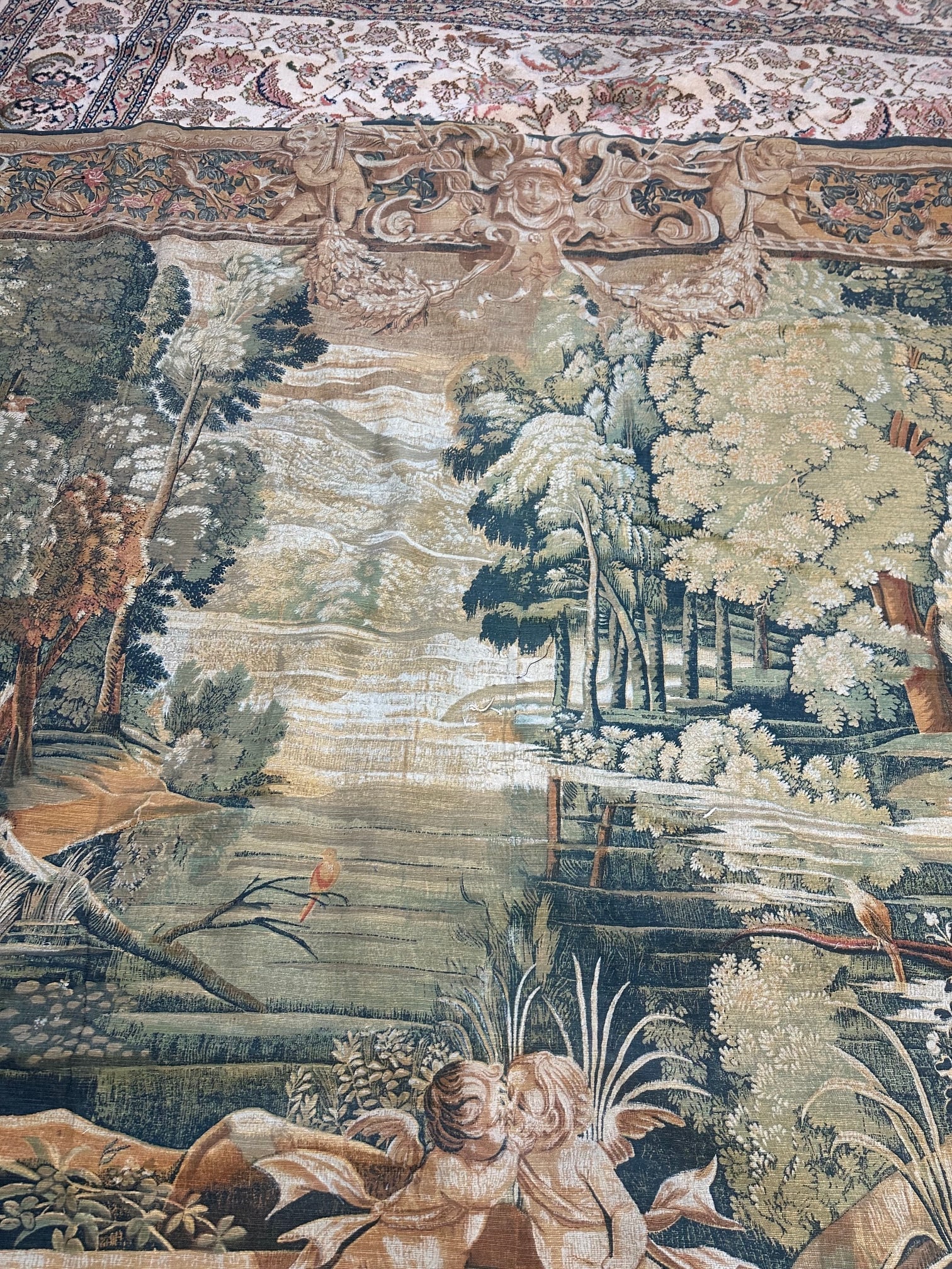 Vintage French Tapestry Stunning Pictorial Wall Decor Tapestry 6.6x9.2 ft. - 3