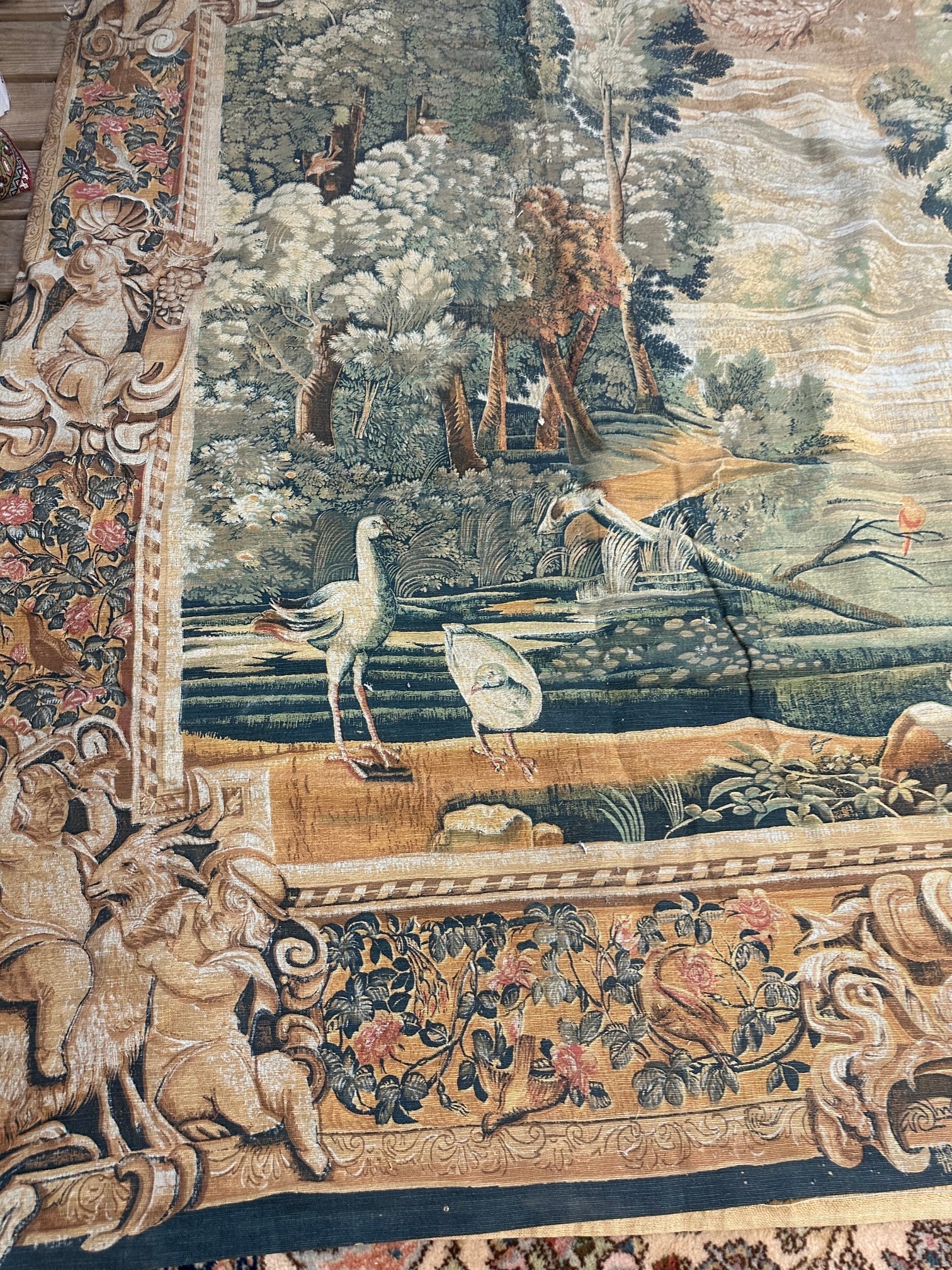 Vintage French Tapestry Stunning Pictorial Wall Decor Tapestry 6.6x9.2 ft. - 4