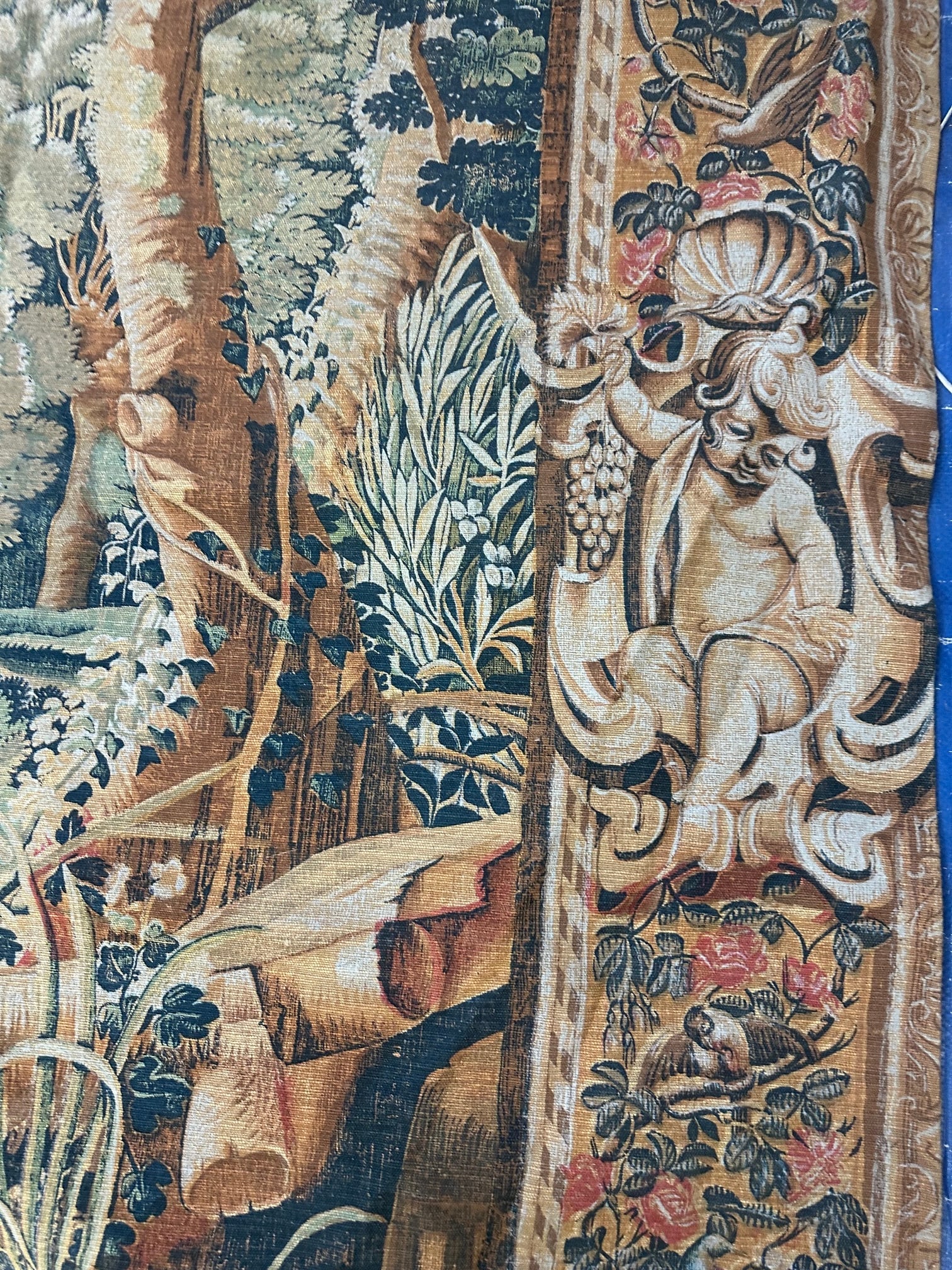 Vintage French Tapestry Stunning Pictorial Wall Decor Tapestry 6.6x9.2 ft. - 6