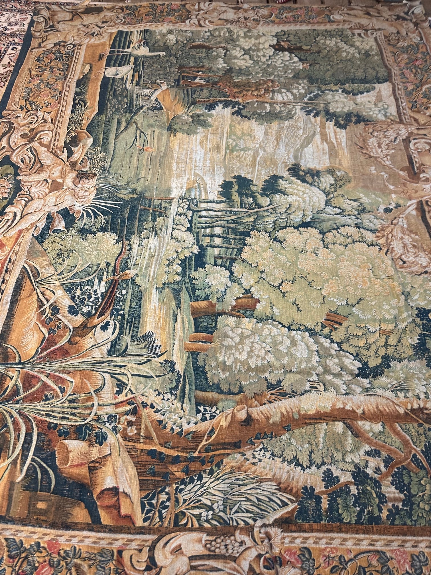 Vintage French Tapestry Stunning Pictorial Wall Decor Tapestry 6.6x9.2 ft. - 8