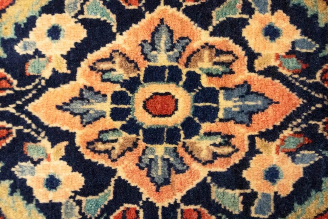 Semi Antique Red Tribal 4X10 Hamedan Persian Rug - 8