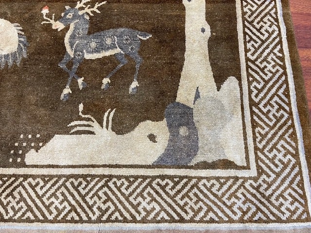 Antique Chinese Pictorial Rug-4949 - 2
