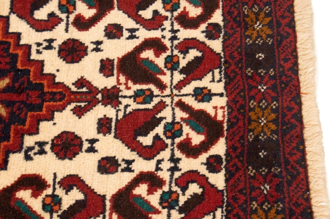 Vintage Red Tribal 3'2X5'4 Balouch Persian Rug - 10