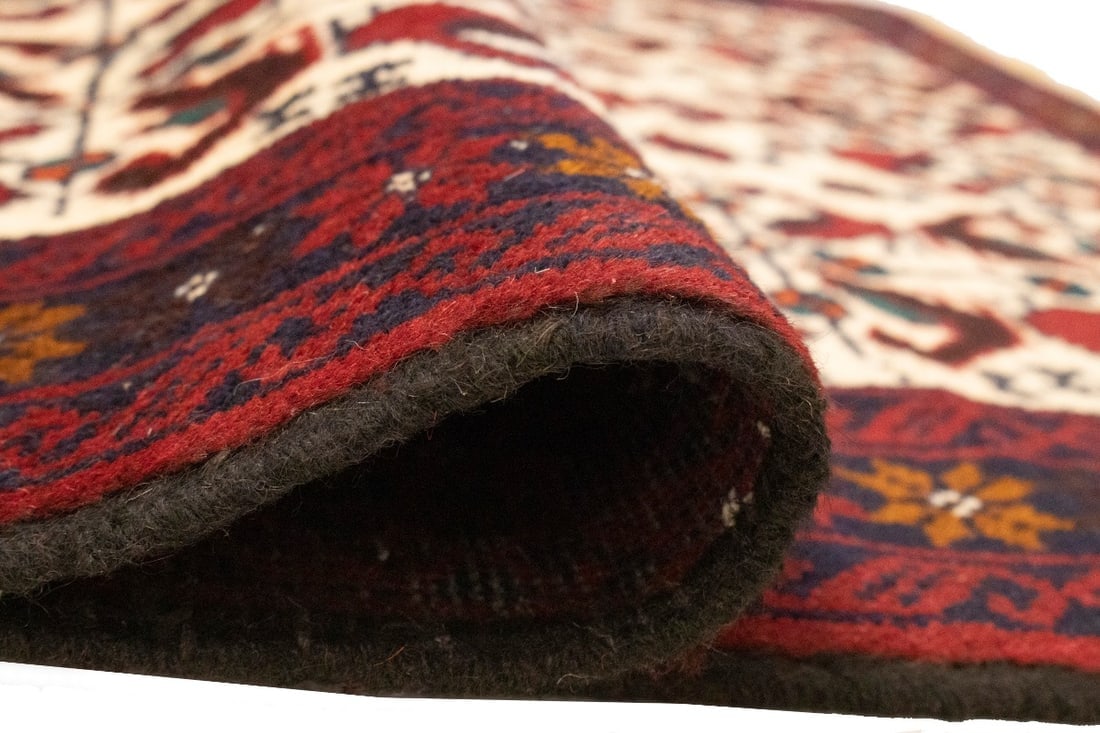 Vintage Red Tribal 3'2X5'4 Balouch Persian Rug - 14