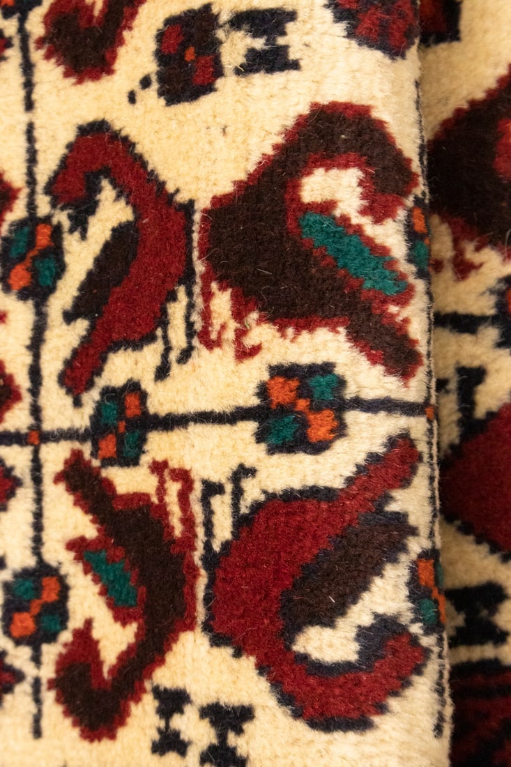 Vintage Red Tribal 3'2X5'4 Balouch Persian Rug - 15