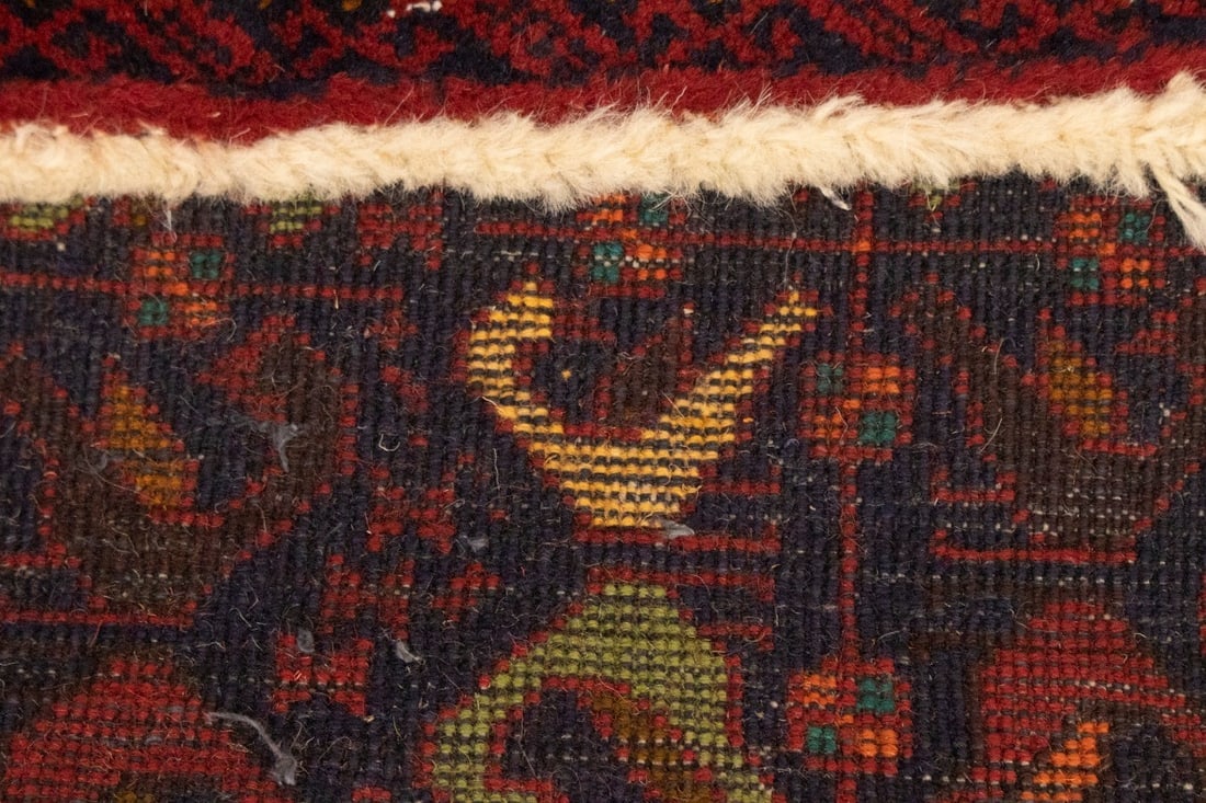Vintage Red Tribal 3'2X5'4 Balouch Persian Rug - 17