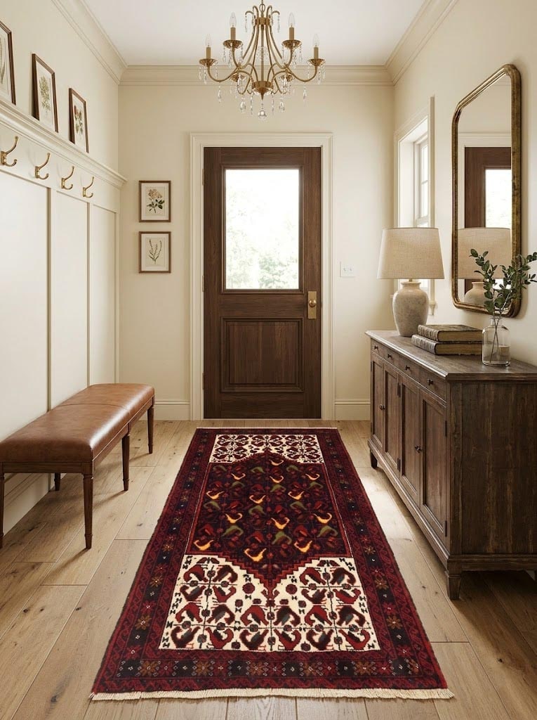 Vintage Red Tribal 3'2X5'4 Balouch Persian Rug - 2