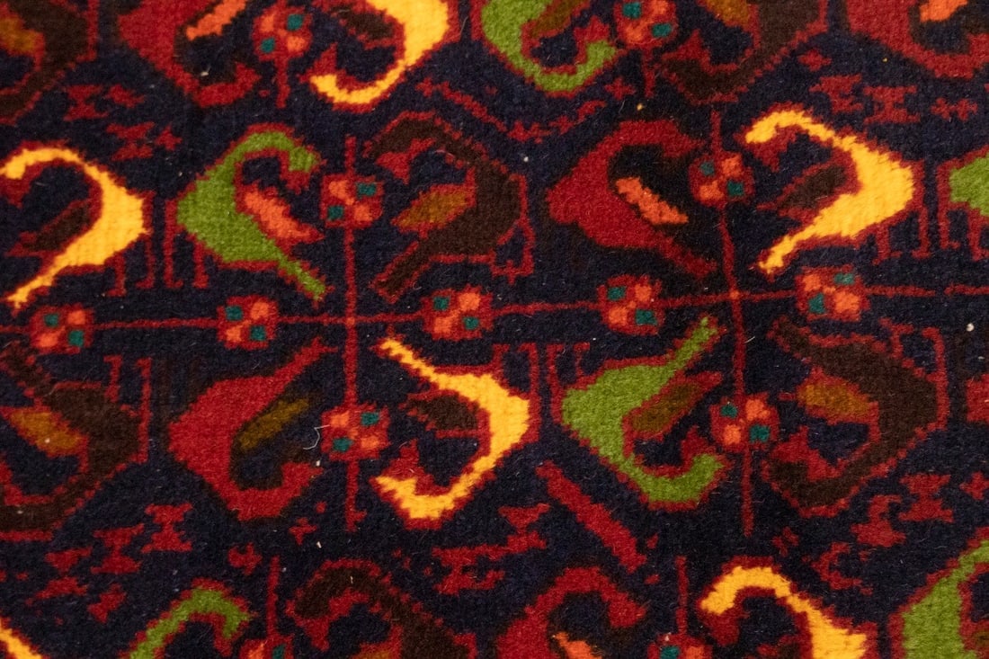 Vintage Red Tribal 3'2X5'4 Balouch Persian Rug - 8