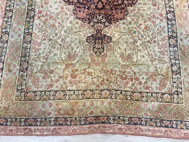 Antique Persian Ravar Kerman Rug-3998 - 3