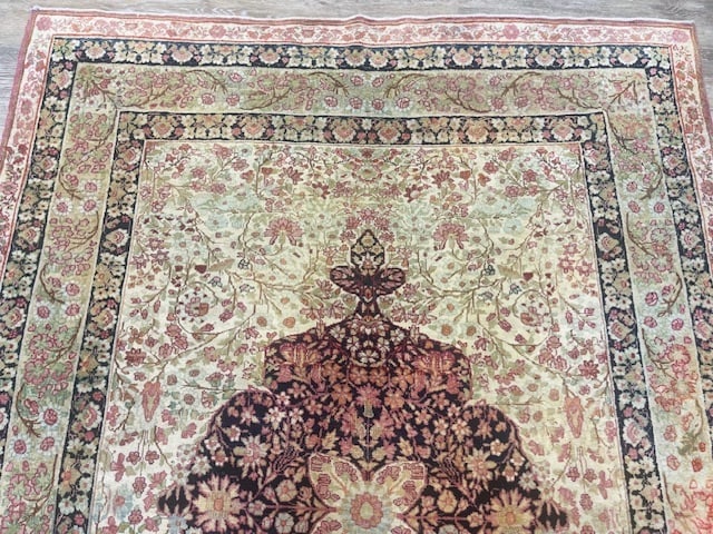Antique Persian Ravar Kerman Rug-3998 - 4