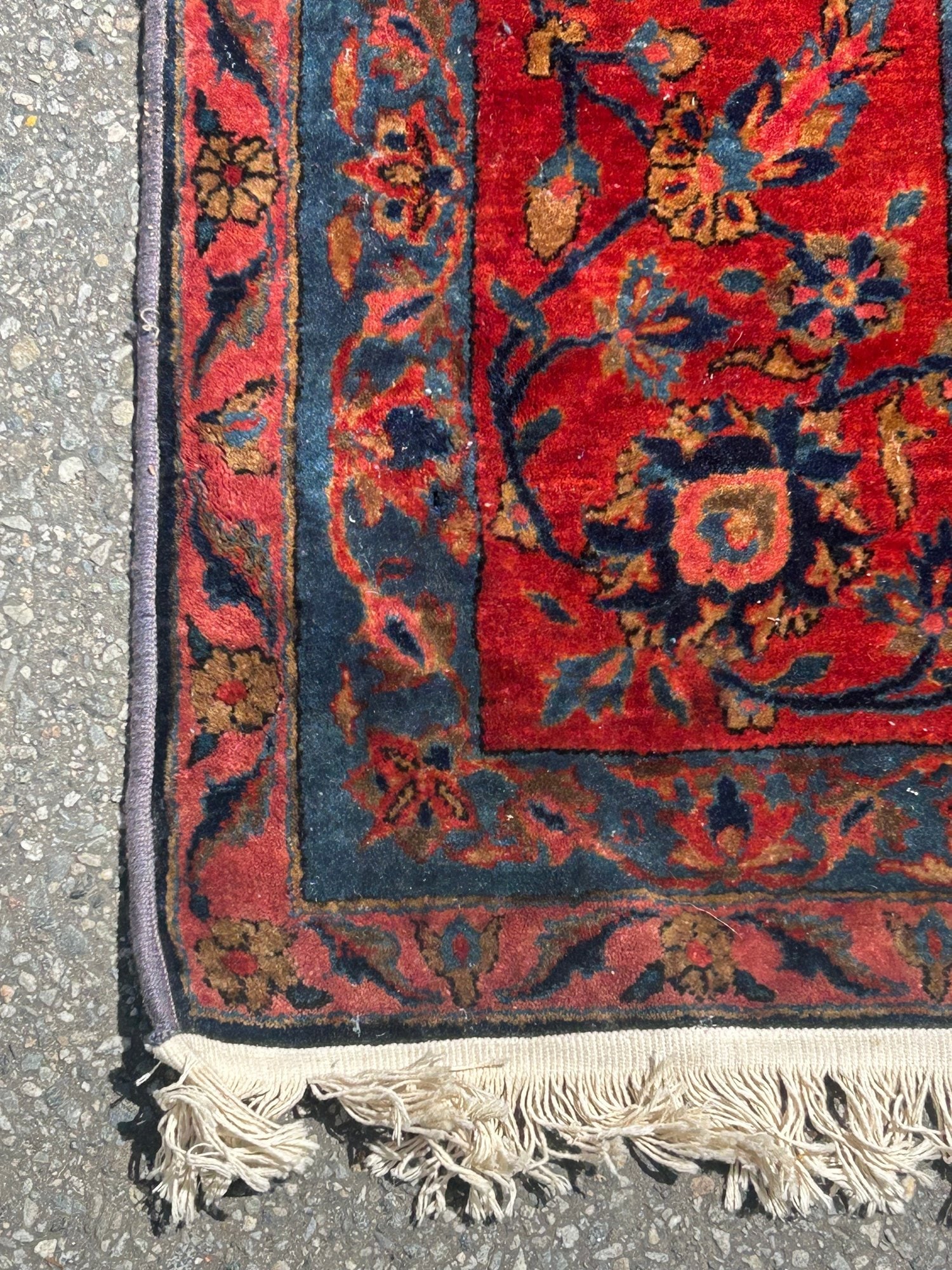 Antique Hand Knotted Persian Kashan Rug 12x8 ft - 3