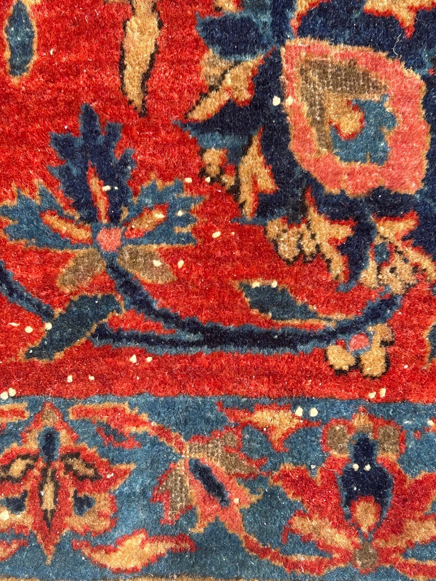 Antique Hand Knotted Persian Kashan Rug 12x8 ft - 4