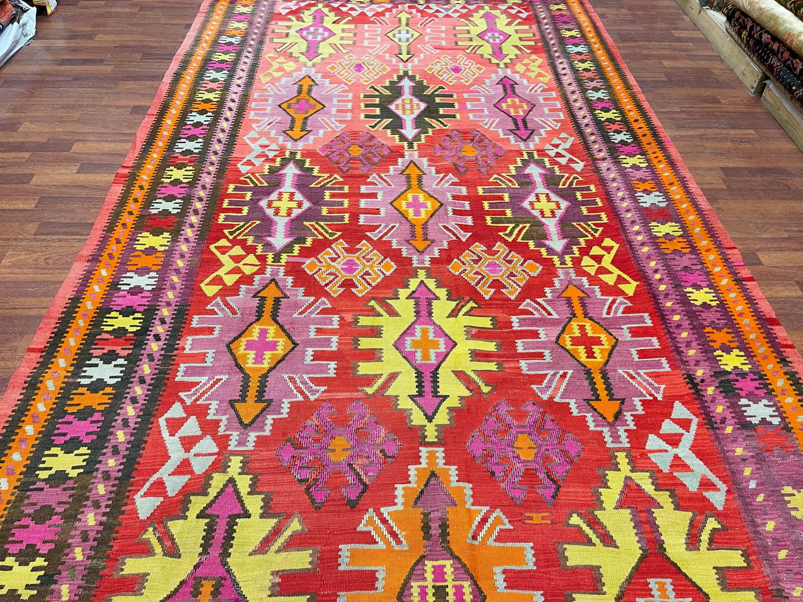 Antique Caucasian Kilim Rug- 4893 - 3