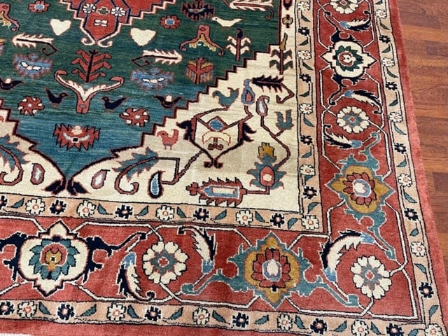 Vintage Persian Heriz Rug-3178 - 2