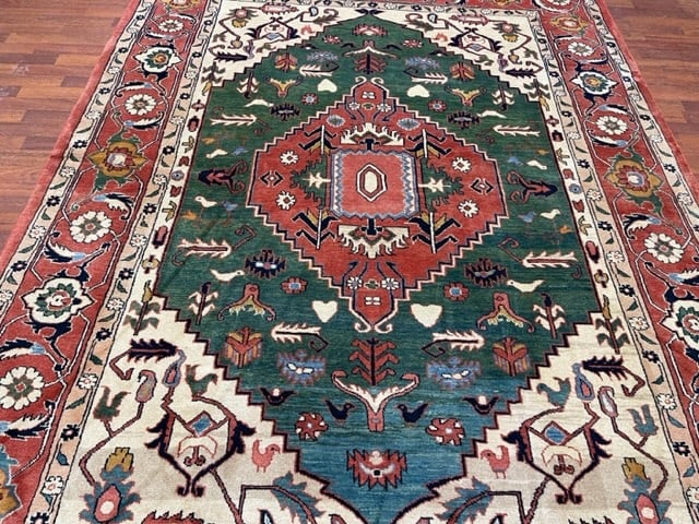 Vintage Persian Heriz Rug-3178 - 3