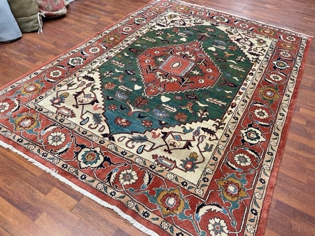 Vintage Persian Heriz Rug-3178 - 5