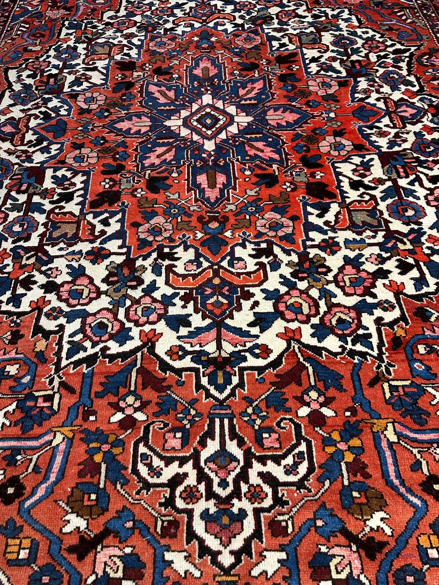 Hand Knotted Antique Persian Bahlterie Rug 10.5x15.3 ft - 2