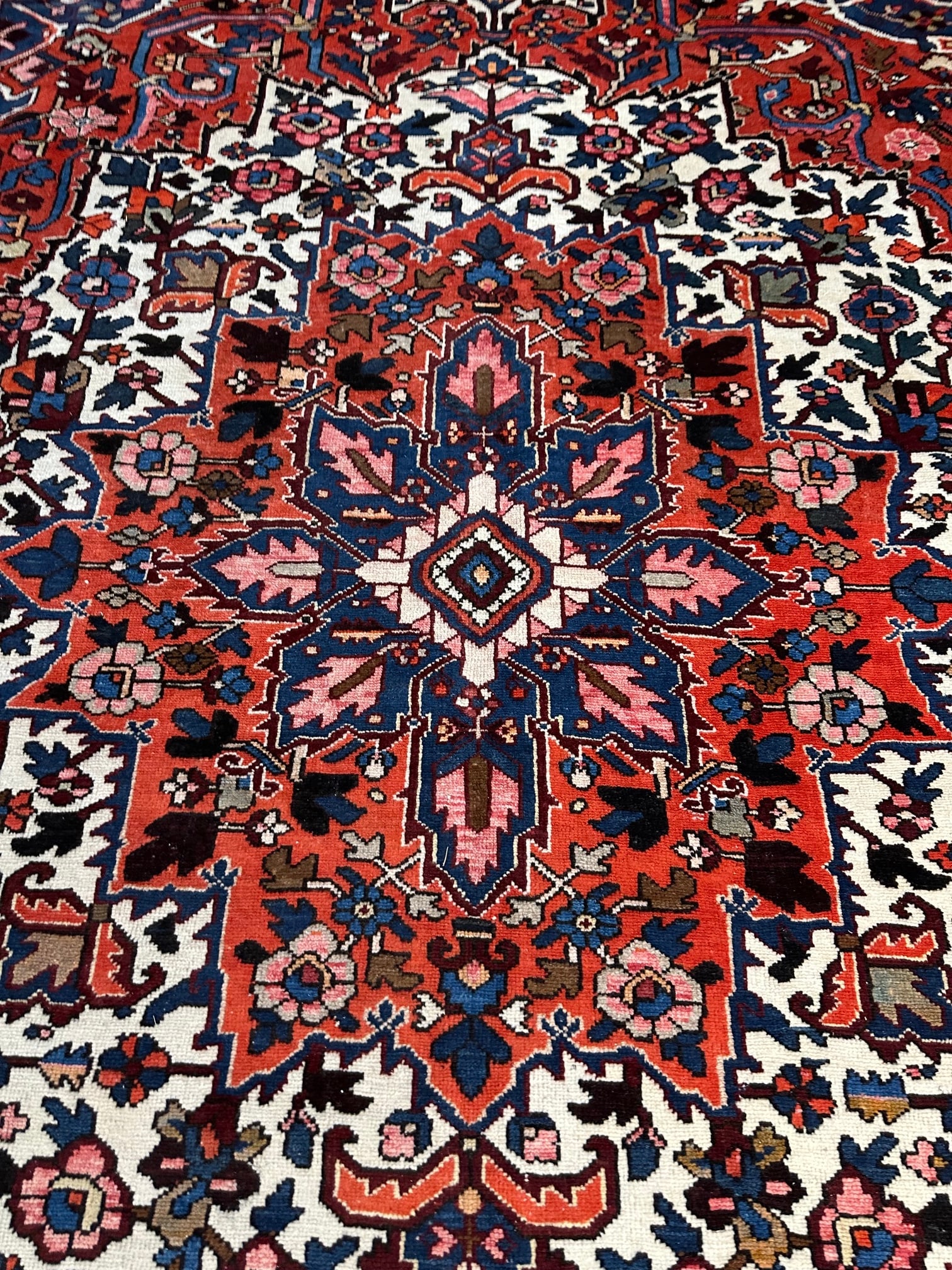 Hand Knotted Antique Persian Bahlterie Rug 10.5x15.3 ft - 3