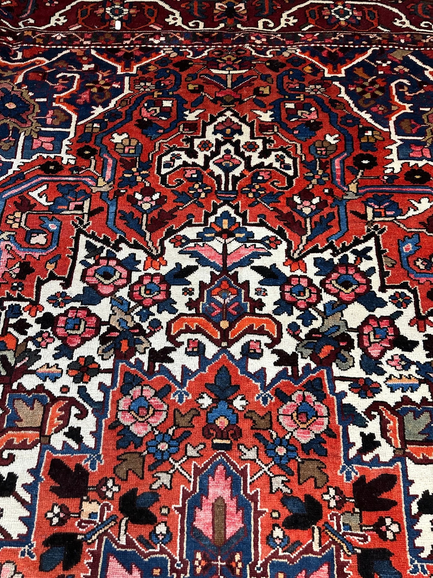 Hand Knotted Antique Persian Bahlterie Rug 10.5x15.3 ft - 4