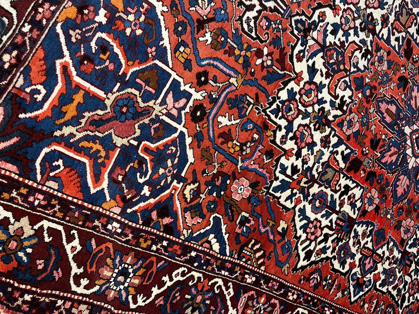 Hand Knotted Antique Persian Bahlterie Rug 10.5x15.3 ft - 7