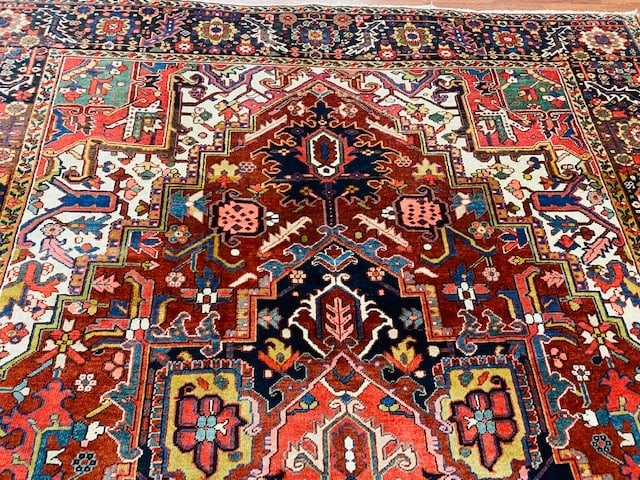 Antique Persian Heriz rug-4504 - 6