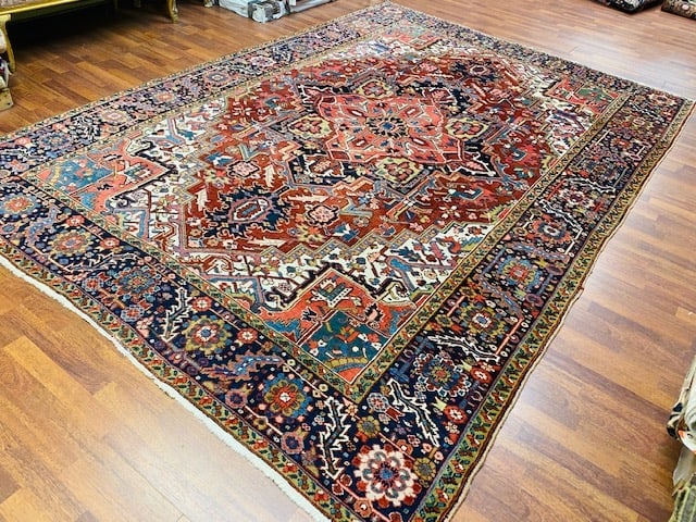 Antique Persian Heriz rug-4504 - 7