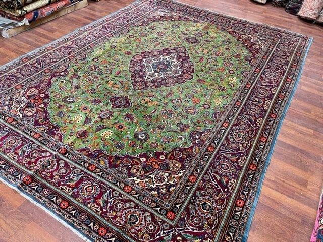 Antique Persian kashan Rug-5015 - 8