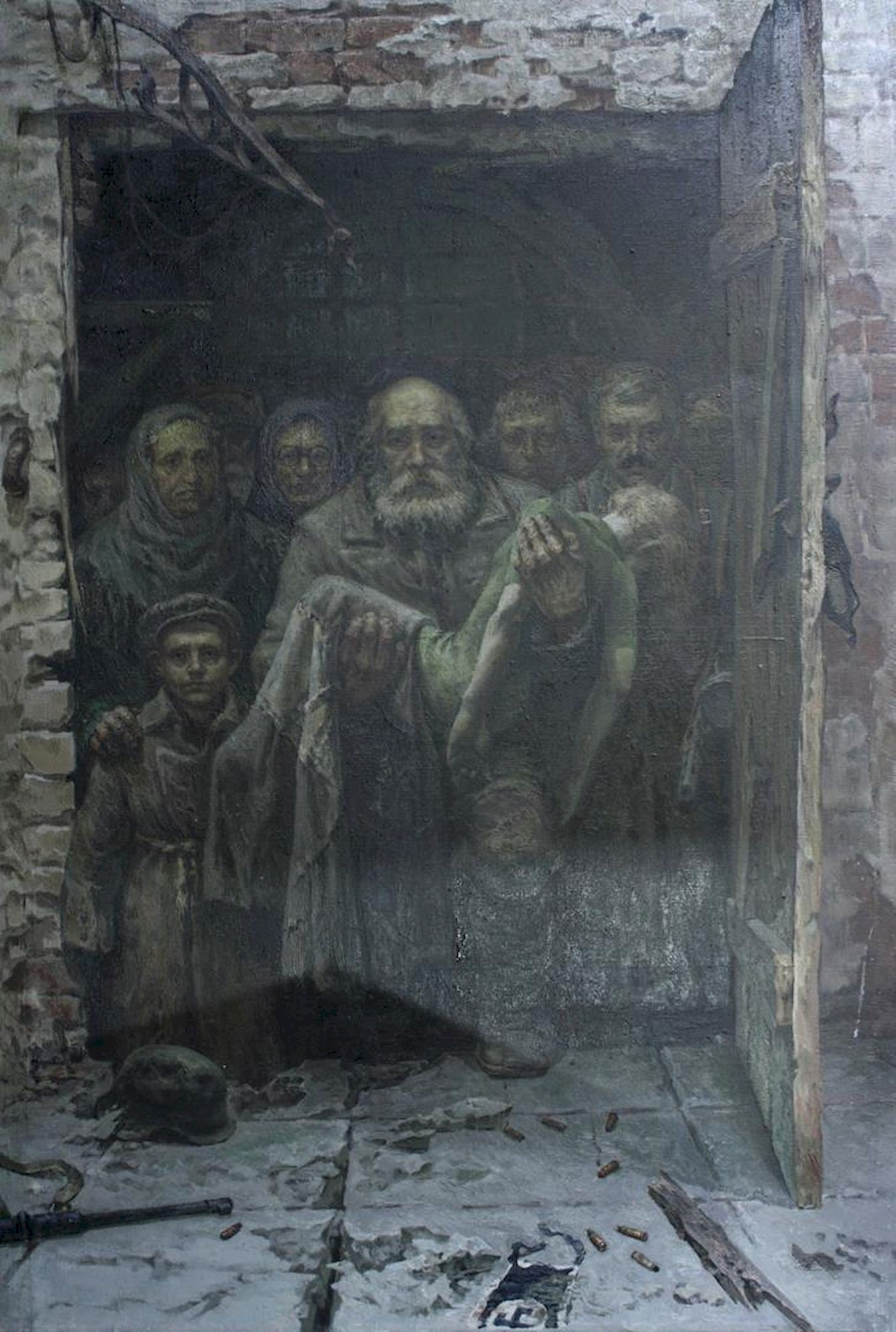 Solodovnikov Olexandr (Ukrainian artist), "War chronicle", oil on canvas: Title: Solodovnikov Olexandr (Ukrainian artist), "War chronicle", oil on canvas Description: ARTIST: Solodovnikov Olexandr Olexandrovich, Ukrainian artist TITLE: "War chronicle" SIZE: 108 x 158 cm,