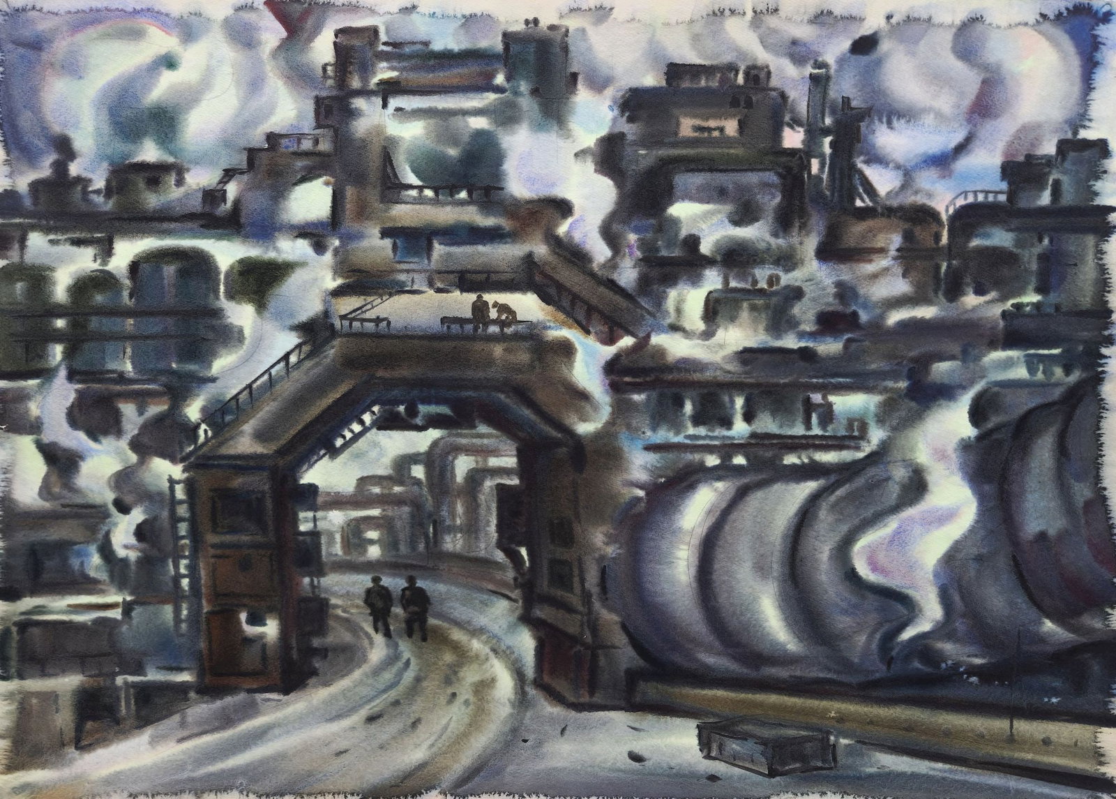 Kirilkov Valentin (Ukrainian artist), "Krivorozhstal" series", watercolor on paper: Title: Kirilkov Valentin (Ukrainian artist), "Krivorozhstal" series", watercolor on paper Description: ARTIST: Kirilkov Valentin Feodosievich, Ukrainian artist TITLE: "Krivorozhstal" series" SIZE: 59