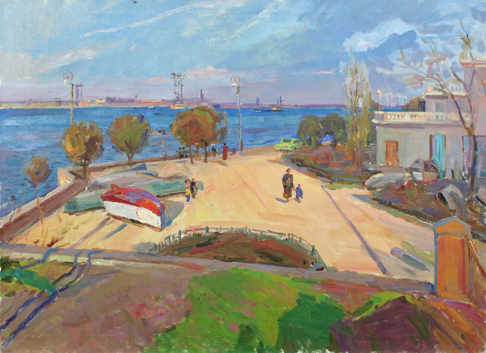 Kudryavtsev Leonid (Ukrainian artist), "Water station of the Petrovsky factory", oil on canvas (1 of 3)