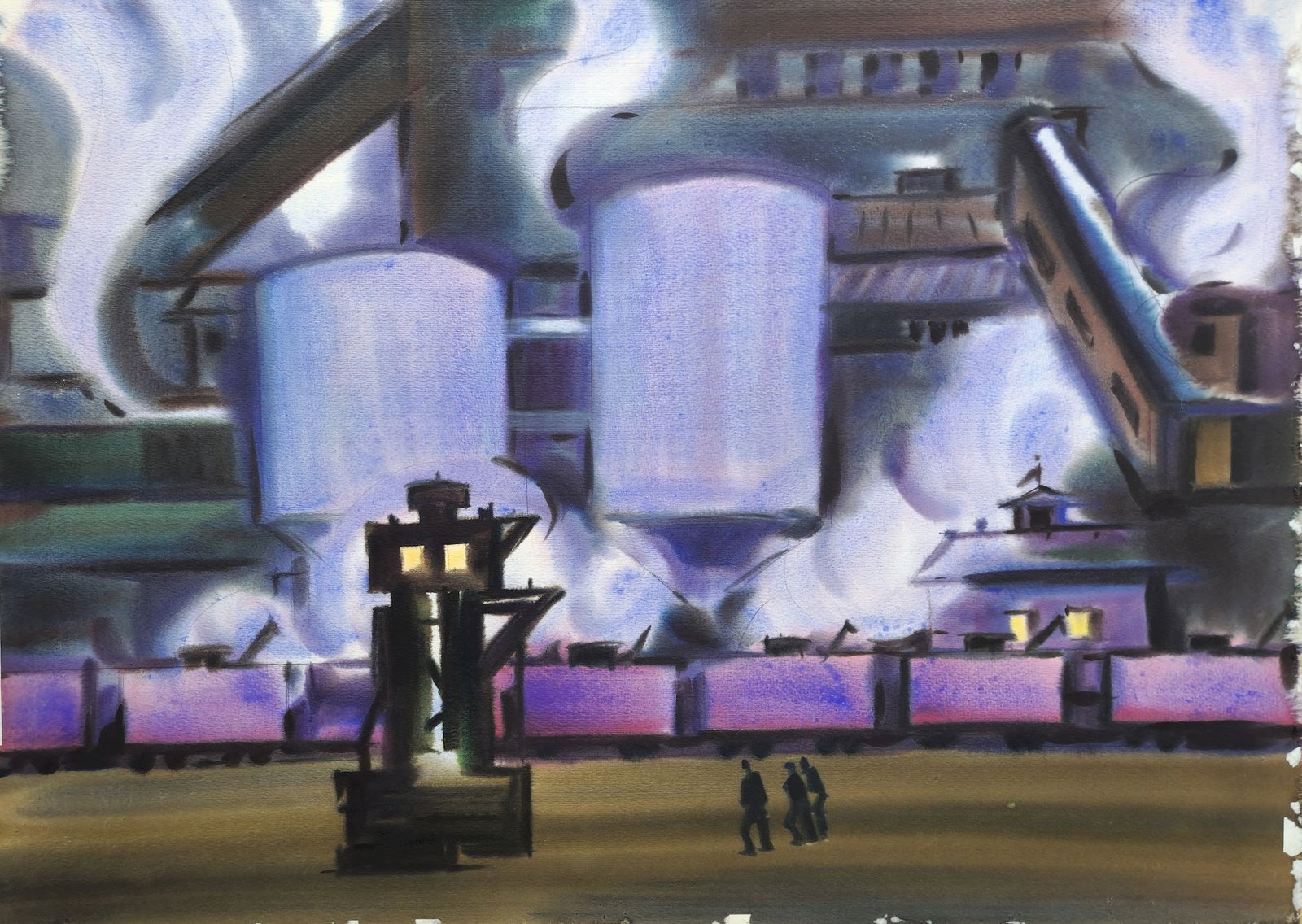 Kirilkov Valentin (Ukrainian artist), "Krivorozhstal" series", watercolor on paper (1 of 2)