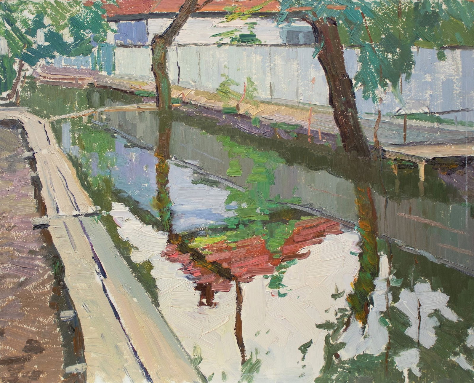 Sevastyanov Victor (Ukrainian artist), "Gray day. Vilkovo", oil on cardboard (1 of 3)