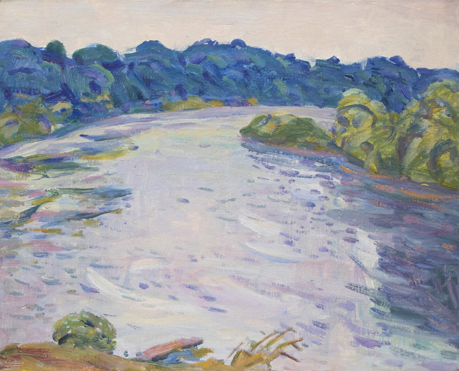 Tyukha Ivan (Ukrainian artist), "Flow", oil on cardboard (1 of 3)
