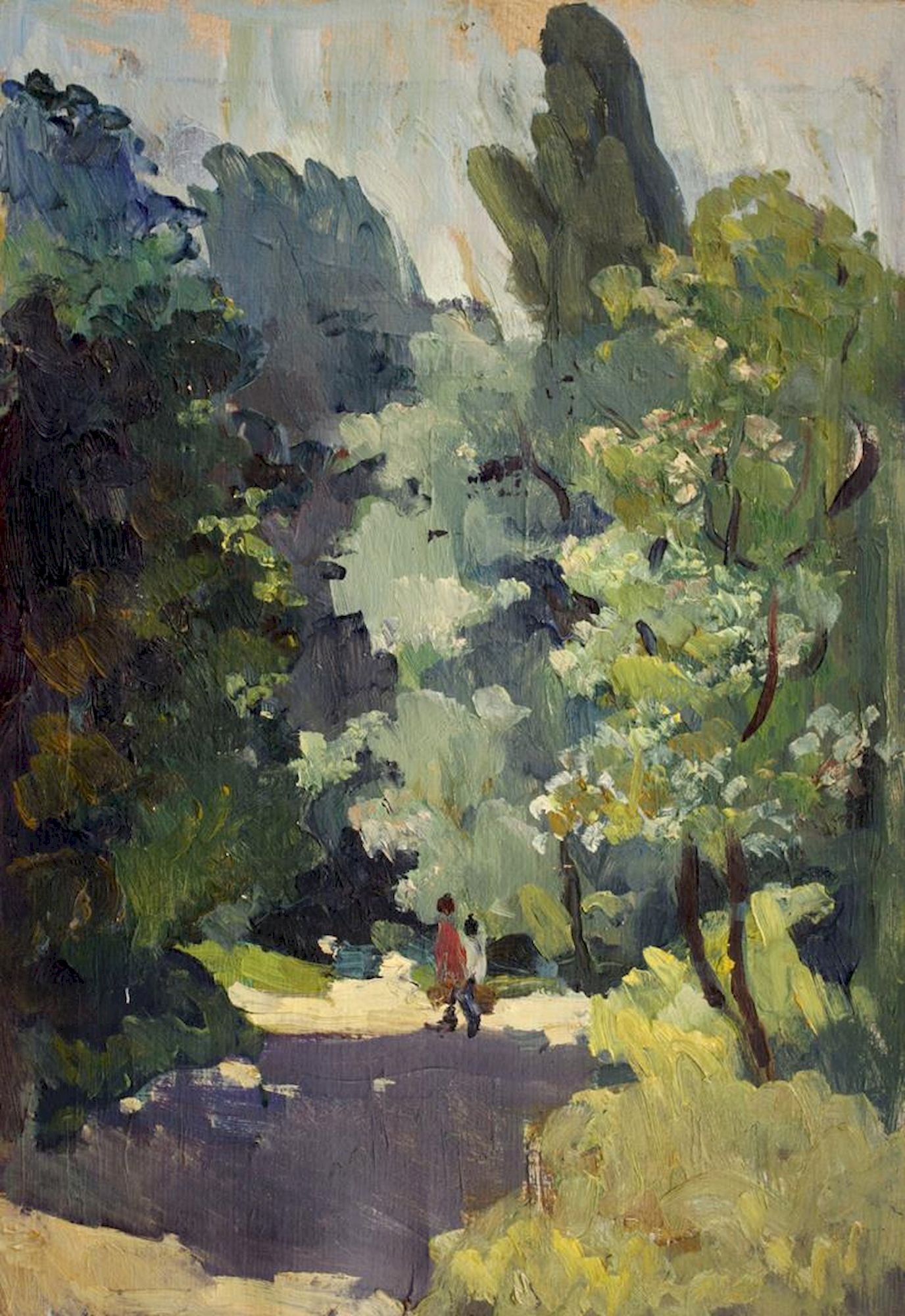 Mashnitsky Valeryi (Ukrainian artist), "Walk in the woods", oil on cardboard (1 of 1)