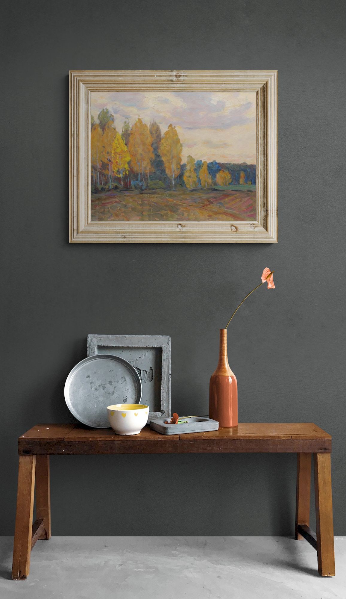 Tyukha Ivan (Ukrainian artist), "The edge of the field", oil on cardboard - 3