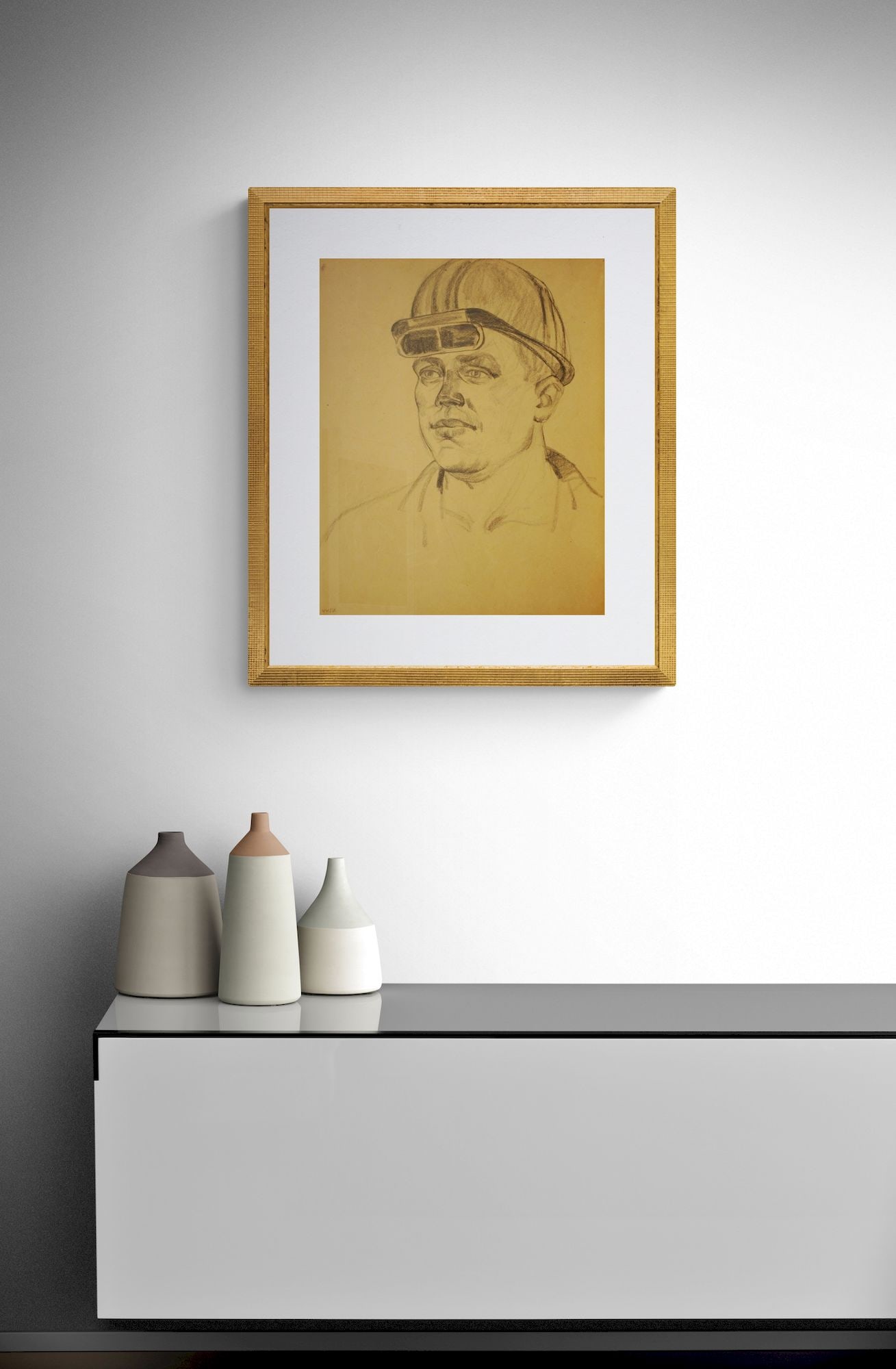 Mynka Olexandr (Ukrainian artist), "Steel-maker", pencil on paper - 2