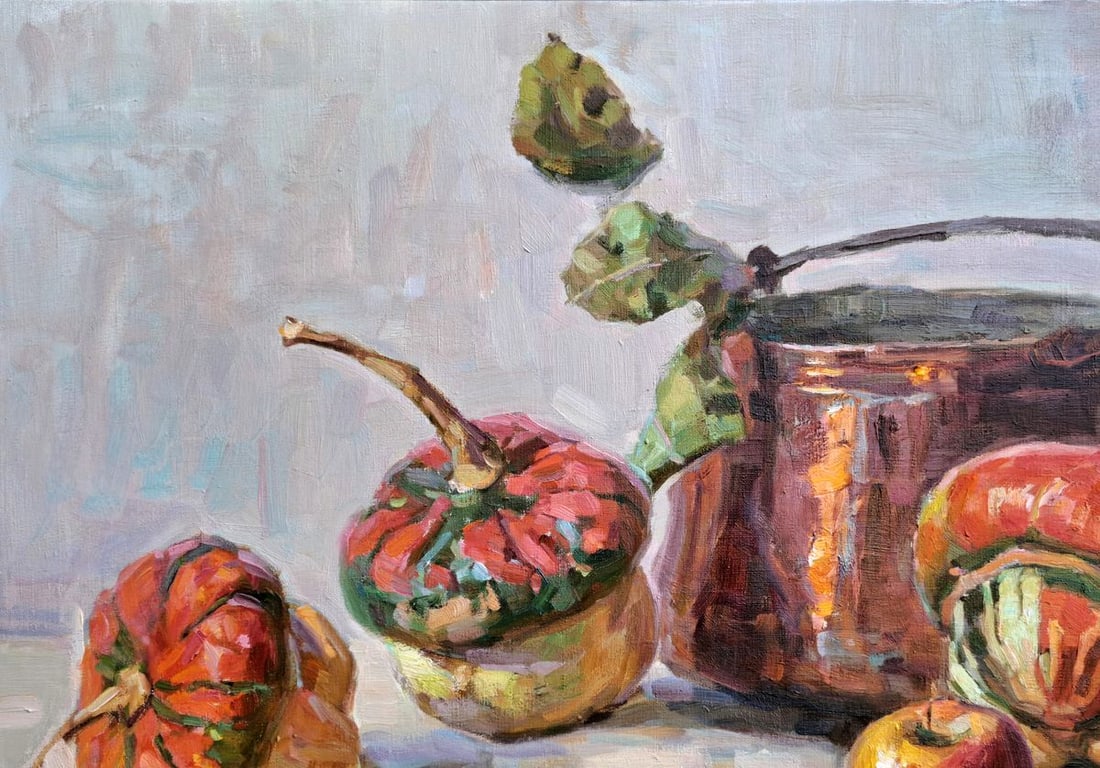 Oil painting Cauldron and Pumpkins Vyacheslav Pereta - 2