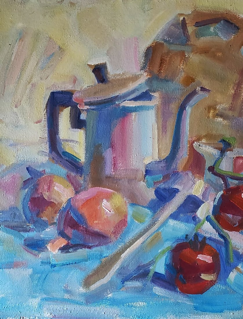 Oil painting Still life with tomatoes Daniil Litvinov - 3