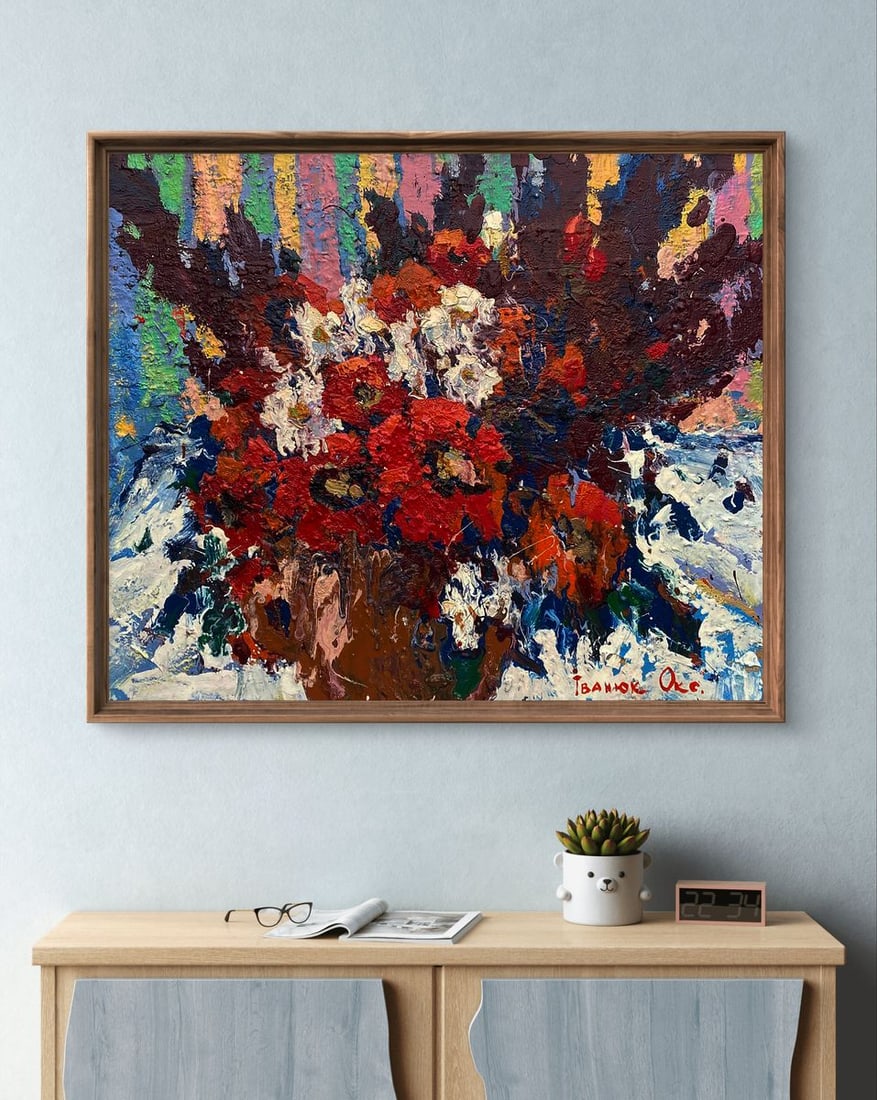 Oil painting Morning bouquet of poppies Oksana Ivanyuk - 2