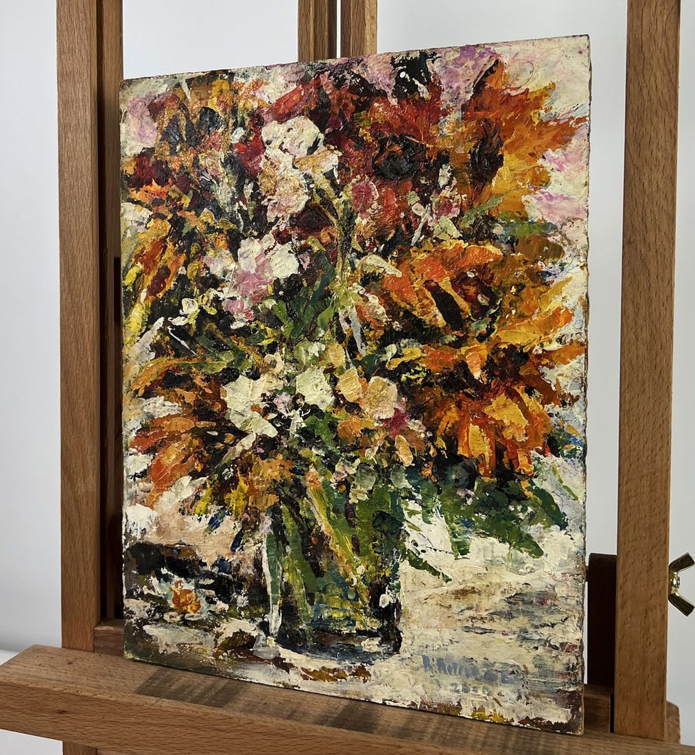 Oil painting Bouquet of fresh flowers Vadim Aksenov - 2