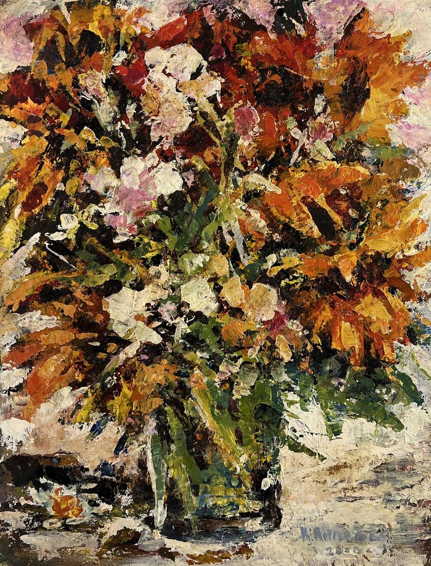 Oil painting Bouquet of fresh flowers Vadim Aksenov - 3