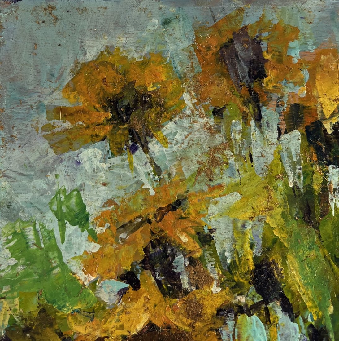 Oil painting Sunflowers are growing Vadim Aksenov - 5